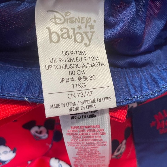 Disney Baby Mickey Mouse Boy Swim Trunks Size 9-12 months - Picture 4 of 5